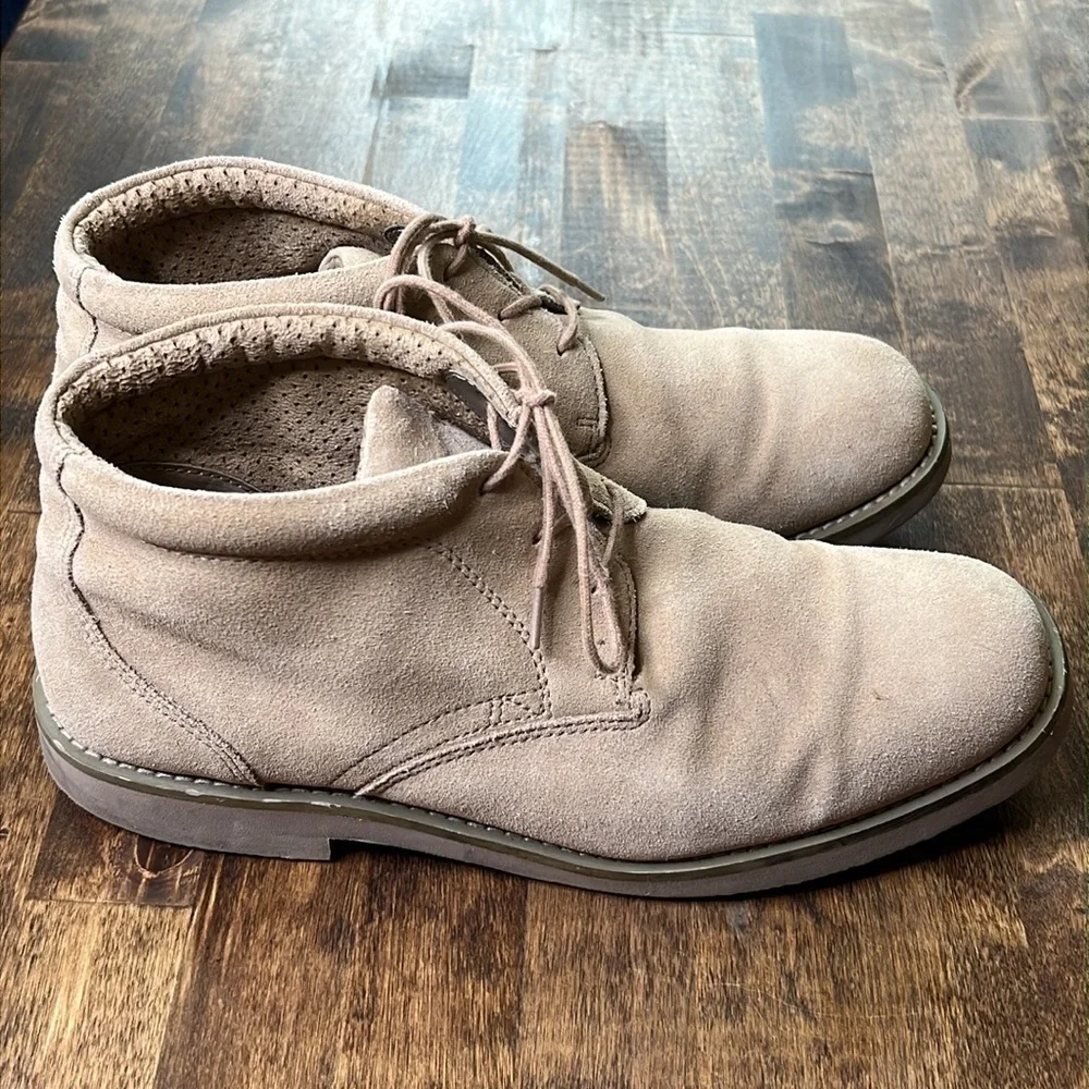 NUNN BUSH Tan Suede Lace Up Ankle Boots Size 9
